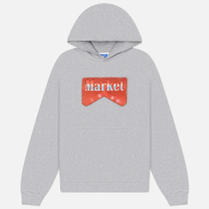 Мужская толстовка MARKET Bullrider Hoodie, цвет серый, размер S