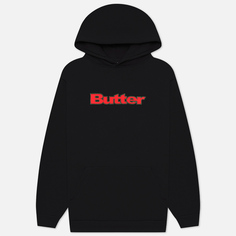 Мужская толстовка Butter Goods Nylon Logo Applique Pullover Hoodie, цвет чёрный, размер S