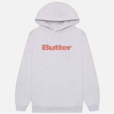Мужская толстовка Butter Goods Nylon Logo Applique Pullover Hoodie, цвет серый, размер M