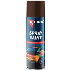 Аэрозольная KERRY Эмаль Spray Paint коричневый, глянцевая, 405 мл