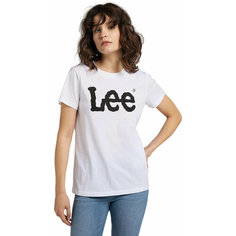 Футболка Lee Women Logo Tee, размер S, белый