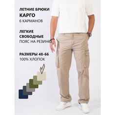 Брюки карго RAREBONE, размер 5XL-RU 58, песочный