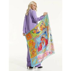 Платок Русские в моде by Nina Ruchkina БРИКС для женщин,90х90 см, blue