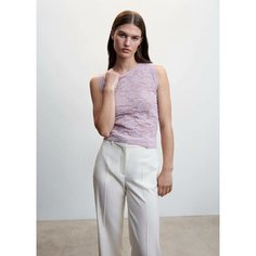 Майка MANGO Flori, размер 34, light/pastel purple