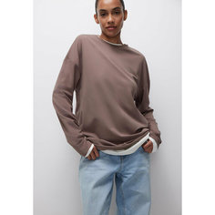 Лонгслив belle you BASE, размер XS/S, , темно-бежевый