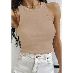 Кроп-топ, размер Onesize, бежевый Ma Di Shop