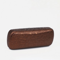 Футляр для очков на хлопушке, длина 15,5 см, цвет коричневый No Brand