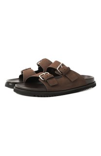 Шлепанцы из нубука Corneliani