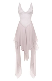 Платье из вискозы и шелка Ann Demeulemeester
