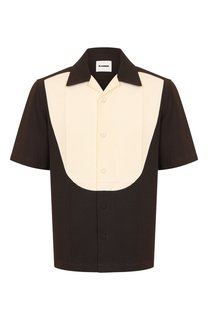 Рубашка из вискозы и шелка Jil Sander