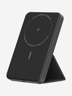 Внешний аккумулятор ROCK P83 Magnetic Holder Wireless Charging Power Bank черный, Черный Xiaomi