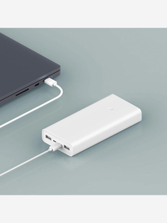 Внешний аккумулятор Xiaomi Mi Power Bank 3 20000 mAh, Type-C, White, CN, Белый