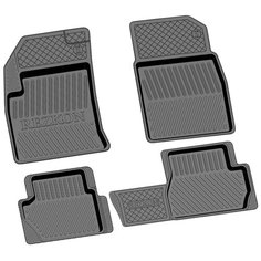 Комплект ковриков в салон REZKON 1016015100 для Ford Fusion, Ford Fiesta 2002-2012 г. черный 1
