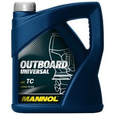 Минеральное моторное масло Mannol Outboard Universal, 4 л, 1 шт.