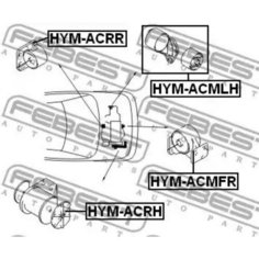 Подушка двигателя задняя FEBEST HYM-ACRR для автомобилей Hyundai.