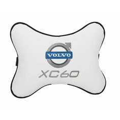 Подушка на подголовник автомобильная белая экокожа Volvo XC60 Vital Technologies