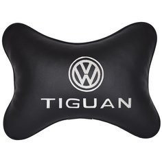 Подушка на подголовник автомобильная черная экокожа VW Tiguan Vital Technologies