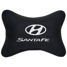 Подушка на подголовник автомобильная черная алькантара Hyundai Santa Fe Vital Technologies
