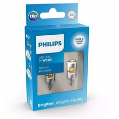 Лампы W2.1x9.5d (led) Philips White Ultinon Pro6000 2шт.