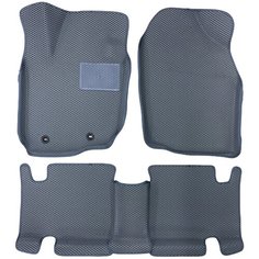 Автомобильные коврики ЕВА / EVA для Toyota RAV4 4 20013-2019 / Тойота РАВ4 4 / 3D с бортами / серый-графитовый с подпятником Gallex