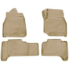 Коврики 3D в салон TOYOTA Land Cuiser (J100), 1998-2007, П. Р. 4WD, дизель, АКПП, 4 шт. (полиуретан, бежевые) / Тойота Ленд крузер Element