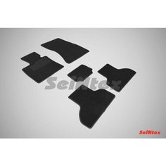 Ворсовые LUX коврики в салон Seintex для BMW X-5 F-15 2014-2018 черные, 86805