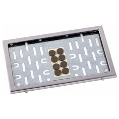 Рамка номера для автомобиля, новый ГОСТ, тип 1A, 290х170, нержавеющая сталь, металлический адаптер 1 шт Ладья