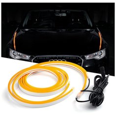 Светодиодная подсветка - LED лента под капот авто желтая 120 см 2 шт Нет бренда