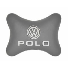 Подушка на подголовник автомобильная серая экокожа VOLKSWAGEN POLO Vital Technologies