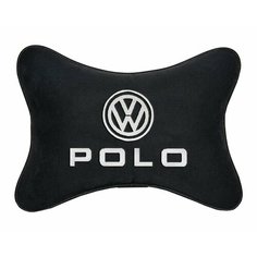 Подушка на подголовник автомобильная черная алькантара VOLKSWAGEN POLO Vital Technologies