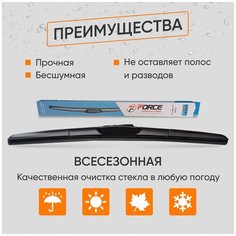 Щетка стеклоочистителя "FORCE SUPERFLAT HYBRID" гибридная 50 см