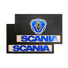 Брызговики 600*370 SCANIA черная основа синяя надпись с эмблемой орел цветной Нет бренда