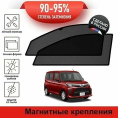 Каркасные шторки LATONIK PREMIUM на Toyota Roomy 1 (2016-н. в.) правый руль на передние двери на магнитах с затемнением 90-95%