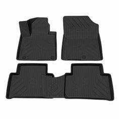 Коврики салона для Hyundai Santa Fe FL 2021-2023 / Хендай Санта Фе 4 Rezkon