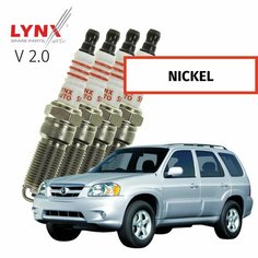 Свечи зажигания Mazda Tribute (1) / Мазда Трибьют 2000 2001 2002 2003 2004 2005 2006 2007 V2.0 YF / никель, 4шт LYNXauto