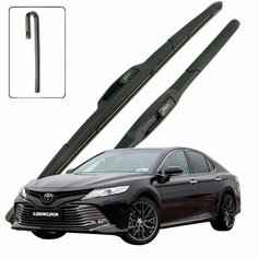 Дворники Toyota Camry (9) XV70 / Тойота Камри ХВ70 рест. 2020 / 2021 / 2022 Щетки стеклоочистителя гибридные ОЕМ для автомобиля LYNXauto 600мм-500мм к-т 2шт.