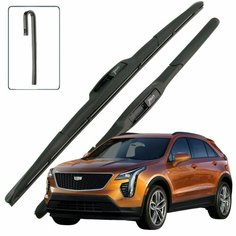 Дворники Cadillac XT4 (1) / Кадиллак ХТ4 2018 / 2019 / 2020 / 2021 / 2022 Щетки стеклоочистителя гибридные ОЕМ для автомобиля LYNXauto 600мм-500мм к-т 2шт.