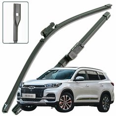 Дворники Chery Tiggo 8 T18 / Чери Тигго 8 Т18 рест. 2019 / 2020 / 2021 / 2022 Щетки стеклоочистителя бескаркасные автомобильные LYNXauto к-т 2шт, 550мм-430мм
