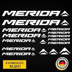 Наклейки Merida 16 шт - набор наклеек на велосипед Нет бренда