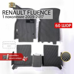 EVA коврики в салон автомобиля RENAULT FLUENCE 1 (Рено Флюенс 1), ева коврики автомобильные с бортами, эва в машину Нет бренда
