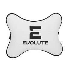 Подушка на подголовник автомобильная белая экокожа EVOLUTE Vital Technologies