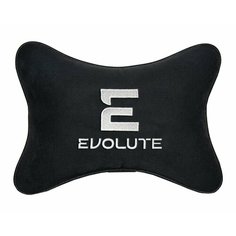 Подушка на подголовник автомобильная черная алькантара EVOLUTE Vital Technologies