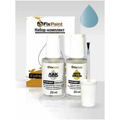 Подкраска SUZUKI, код ZKS, AIR BLUE, набор FixPaint Double, краска и лак для ремонта сколов и царапин