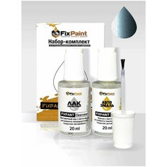 Подкраска SUZUKI, код ZUP, LUMINOUS BLUE, набор FixPaint Double, краска и лак для ремонта сколов и царапин