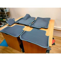 3D EVA коврики Volkswagen Tiguan II (2016 - н в), Фольсваген Тигуан 2 ковры Эва с бортами серые Carply