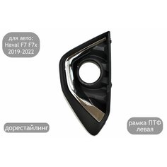Рамка противотуманной фары левая для автомобилей Haval F7 F7x 2019-2022 (дорестайлинг) Нет бренда