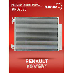 Радиатор Kortex для кондиционера Renault Logan / Sandero 12-с ресивером OEM 921001727R, 921006454R, 921006843R, KRD2085, LRAC0978