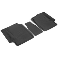 Коврики салона для ГАЗель Бизнес / GAZ GAZEL Grand резина с перемычкой 3шт. Нет бренда