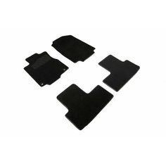 Ворсовые коврики LUX Honda CR-V 4 / Хонда cr-v 4 2012-2018 черные Seintex 94278