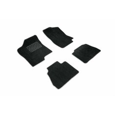 Ворсовые коврики LUX Cadillac Escalade 2 / Кадиллак Эскалейд 2 2002-2006 черные Seintex 82753